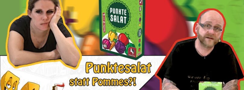 Salat statt Pommes? Funfairist und Kaddy spielen eine Runde Punktesalat von Pegasus Spiele!